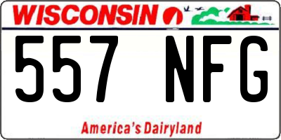 WI license plate 557NFG