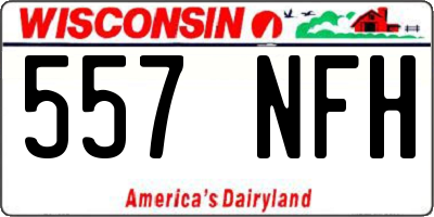 WI license plate 557NFH