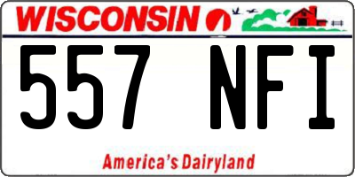 WI license plate 557NFI