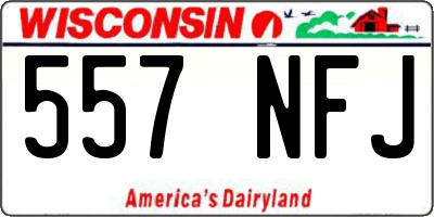 WI license plate 557NFJ