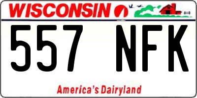 WI license plate 557NFK