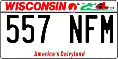 WI license plate 557NFM
