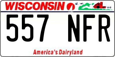 WI license plate 557NFR