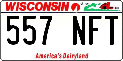 WI license plate 557NFT