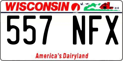 WI license plate 557NFX