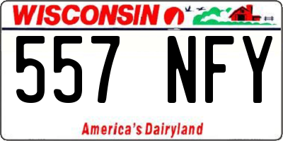 WI license plate 557NFY