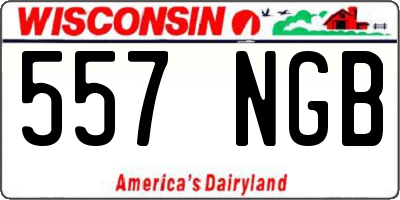 WI license plate 557NGB