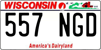 WI license plate 557NGD