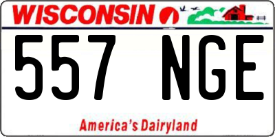 WI license plate 557NGE