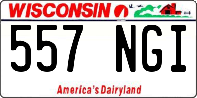 WI license plate 557NGI