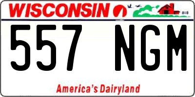 WI license plate 557NGM