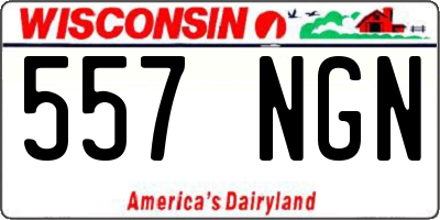 WI license plate 557NGN