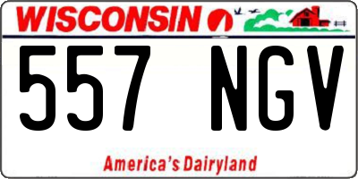 WI license plate 557NGV