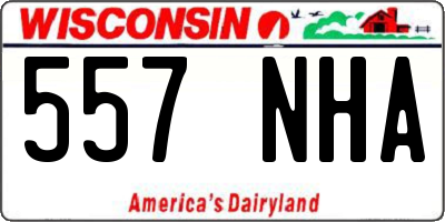 WI license plate 557NHA