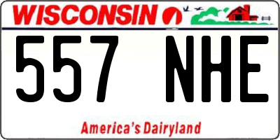 WI license plate 557NHE