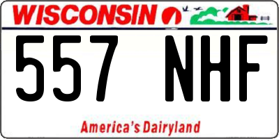 WI license plate 557NHF