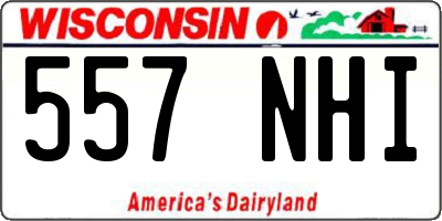 WI license plate 557NHI