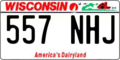 WI license plate 557NHJ