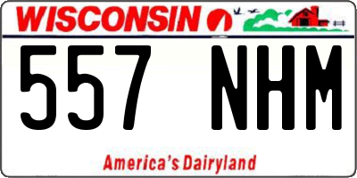 WI license plate 557NHM