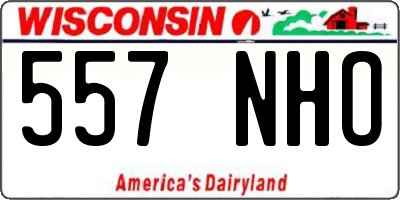 WI license plate 557NHO