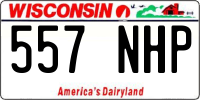 WI license plate 557NHP