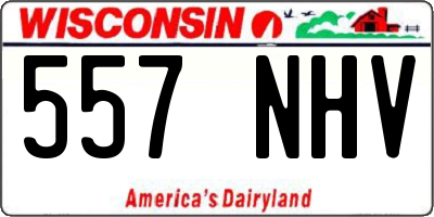 WI license plate 557NHV