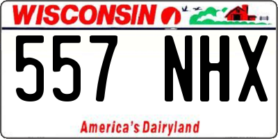 WI license plate 557NHX