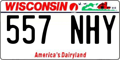 WI license plate 557NHY