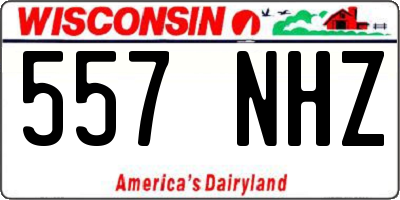WI license plate 557NHZ