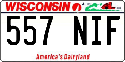 WI license plate 557NIF