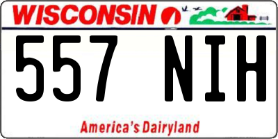 WI license plate 557NIH