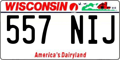 WI license plate 557NIJ