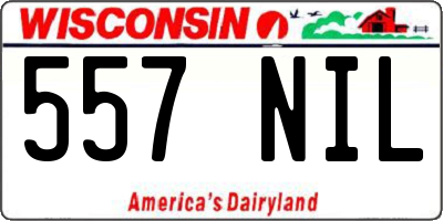 WI license plate 557NIL