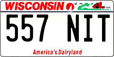 WI license plate 557NIT