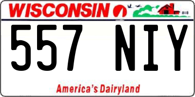 WI license plate 557NIY