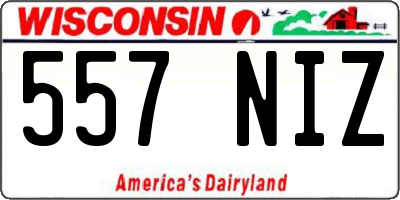 WI license plate 557NIZ