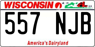 WI license plate 557NJB