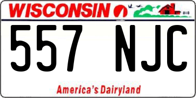 WI license plate 557NJC