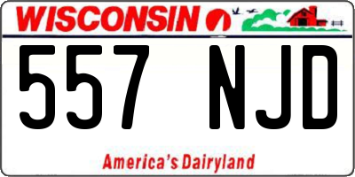 WI license plate 557NJD