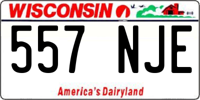WI license plate 557NJE