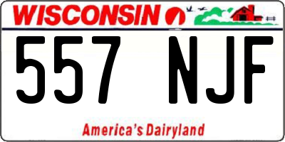 WI license plate 557NJF