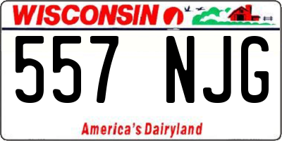 WI license plate 557NJG