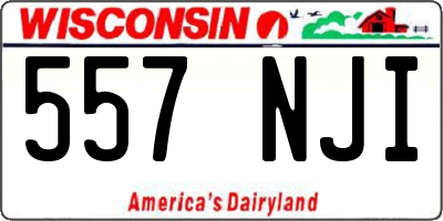 WI license plate 557NJI