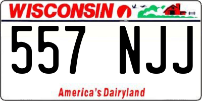 WI license plate 557NJJ