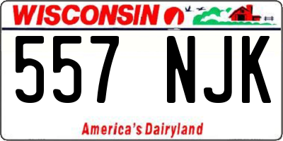 WI license plate 557NJK