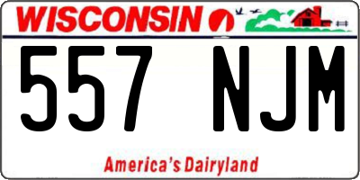 WI license plate 557NJM