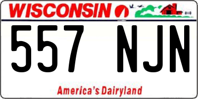 WI license plate 557NJN