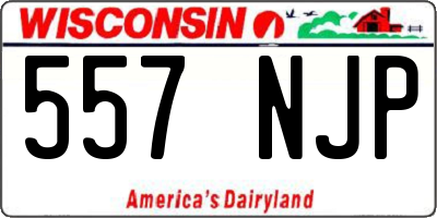 WI license plate 557NJP