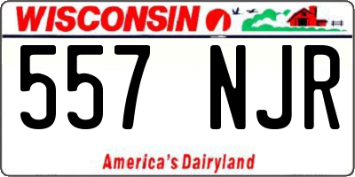 WI license plate 557NJR
