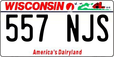 WI license plate 557NJS